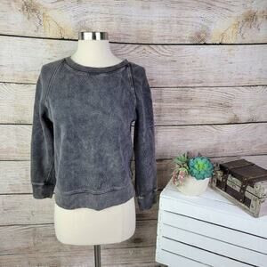 Intimately Free People Women's Sweatshirt Round Neck Long Sleeve Gray Size Small
